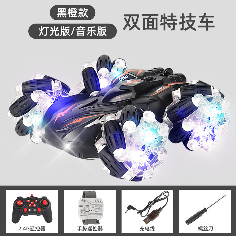 Double-Sided Stunt Drift Light Remote Control Car, Children's 4WD Off-Road Vehicle, 2.4G Remote Control Electric Stunt Toy