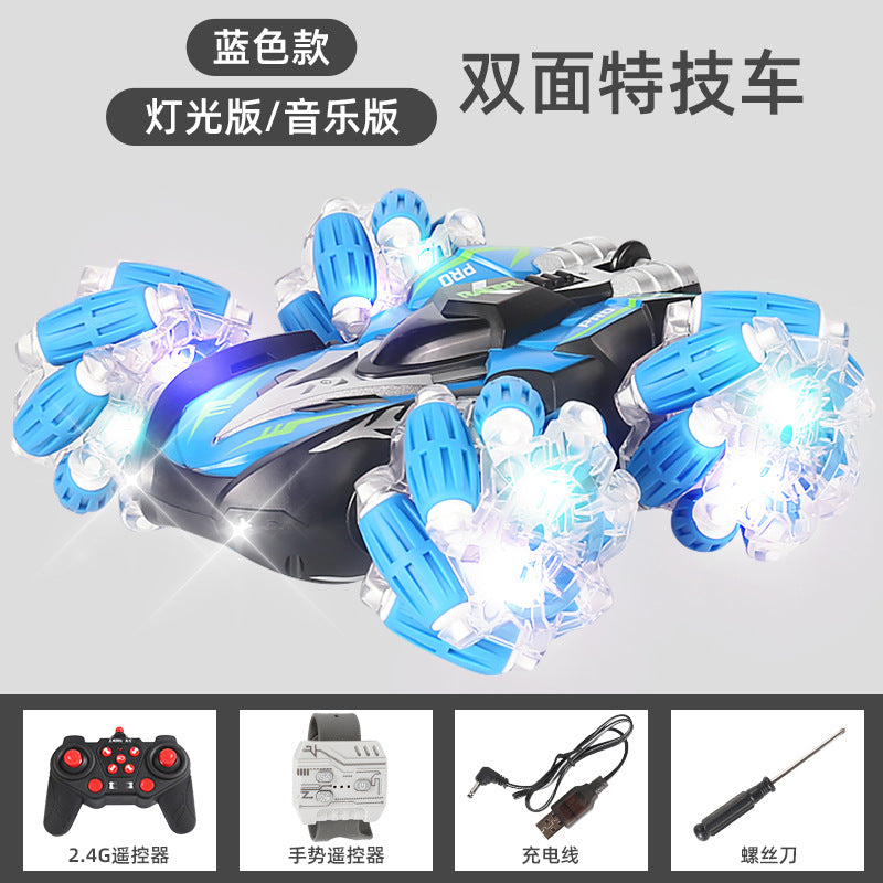 Double-Sided Stunt Drift Light Remote Control Car, Children's 4WD Off-Road Vehicle, 2.4G Remote Control Electric Stunt Toy