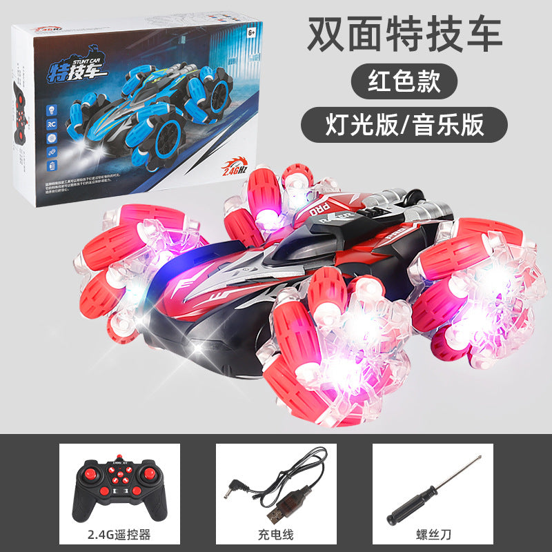 Double-Sided Stunt Drift Light Remote Control Car, Children's 4WD Off-Road Vehicle, 2.4G Remote Control Electric Stunt Toy