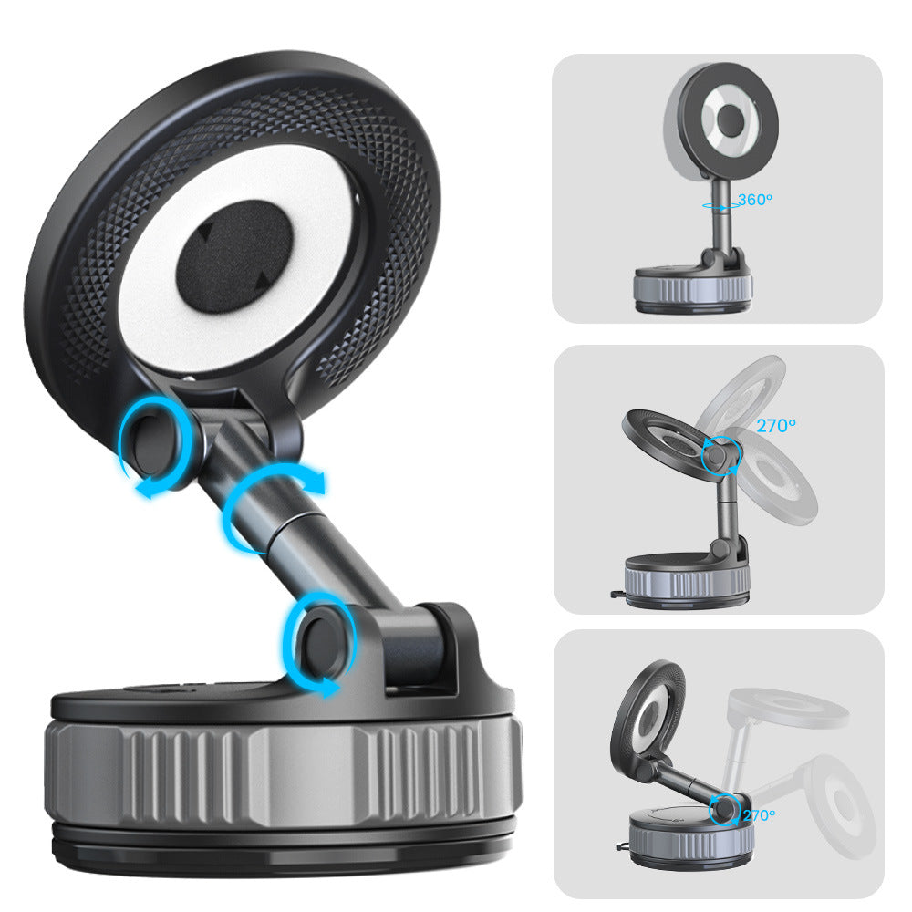 2025 New 360° Rotating Magnetic Car Phone Holder with Foldable Vacuum Suction
