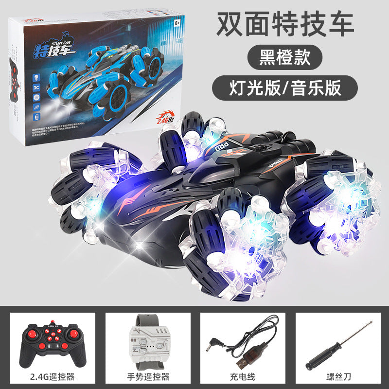 Double-Sided Stunt Drift Light Remote Control Car, Children's 4WD Off-Road Vehicle, 2.4G Remote Control Electric Stunt Toy