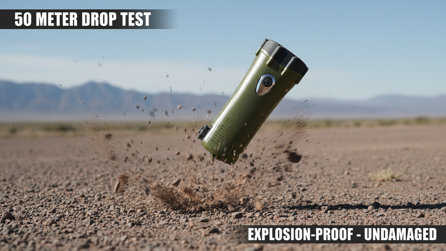 Flashlight LED Flashlight  Hand-Crank Emergency with Radio, Loud Alarm, Strong Light, Explosion-Proof and Waterproof for Outdoor Use