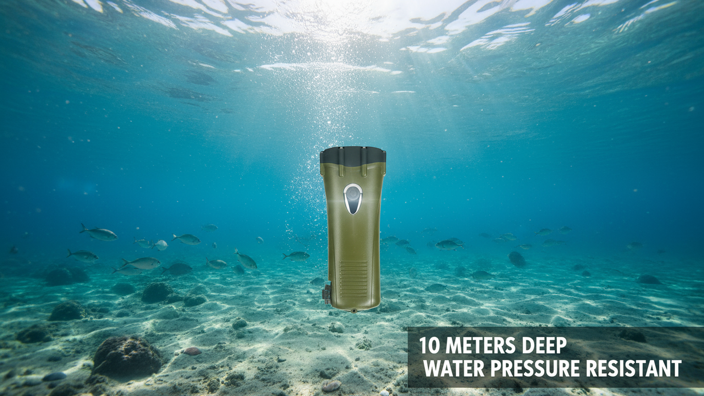 Flashlight LED Flashlight  Hand-Crank Emergency with Radio, Loud Alarm, Strong Light, Explosion-Proof and Waterproof for Outdoor Use