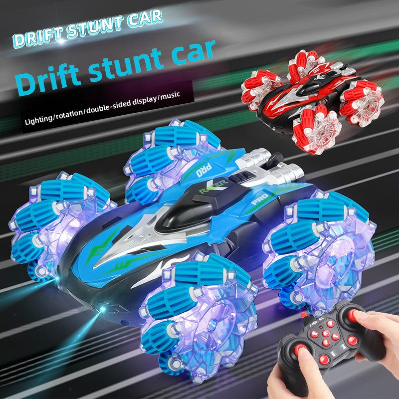 Double-Sided Stunt Drift Light Remote Control Car, Children's 4WD Off-Road Vehicle, 2.4G Remote Control Electric Stunt Toy