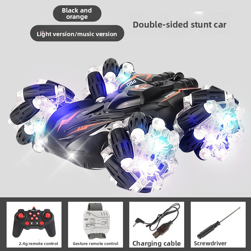 Double-Sided Stunt Drift Light Remote Control Car, Children's 4WD Off-Road Vehicle, 2.4G Remote Control Electric Stunt Toy