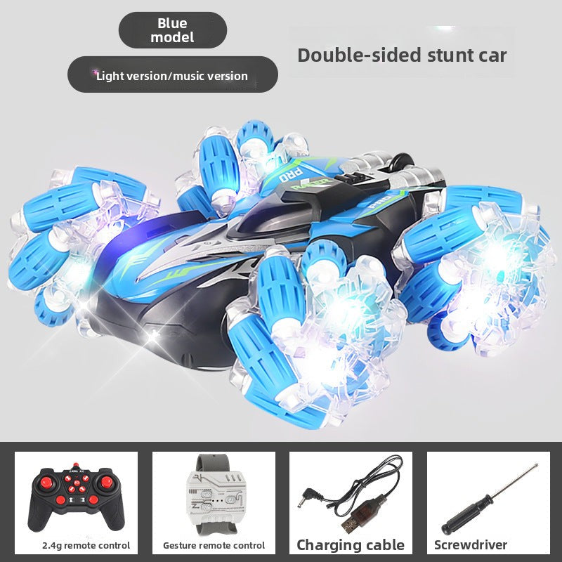 Double-Sided Stunt Drift Light Remote Control Car, Children's 4WD Off-Road Vehicle, 2.4G Remote Control Electric Stunt Toy