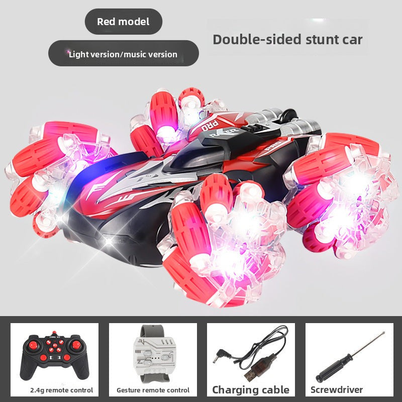 Double-Sided Stunt Drift Light Remote Control Car, Children's 4WD Off-Road Vehicle, 2.4G Remote Control Electric Stunt Toy