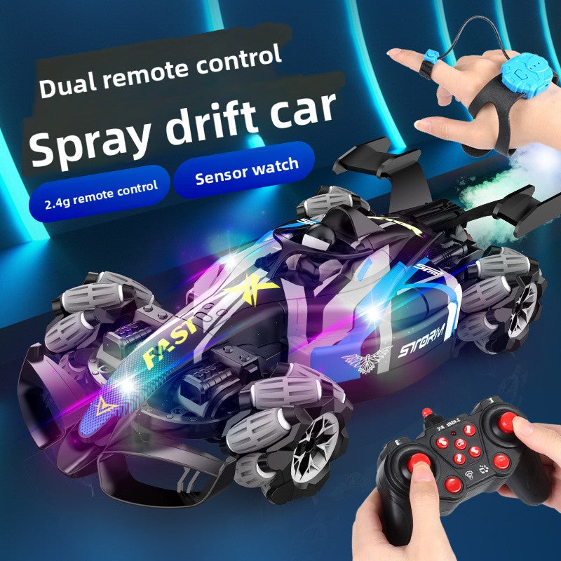 Kids' F1 RC Stunt Car - High-Speed Racing, Drift, Spray, 4WD Climbing Off-Road Vehicle