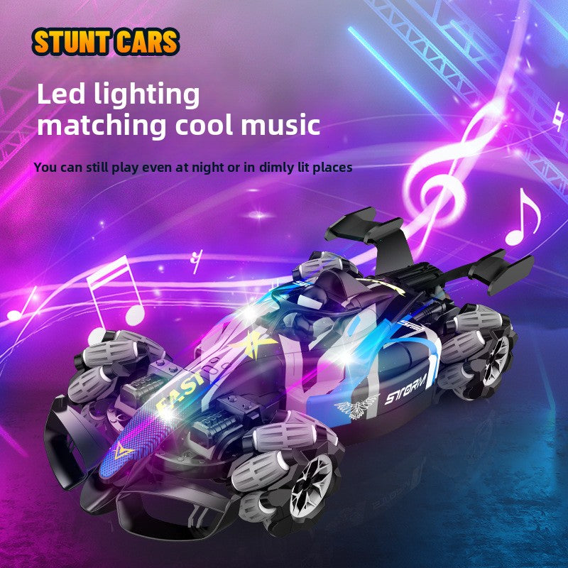 Kids' F1 RC Stunt Car - High-Speed Racing, Drift, Spray, 4WD Climbing Off-Road Vehicle