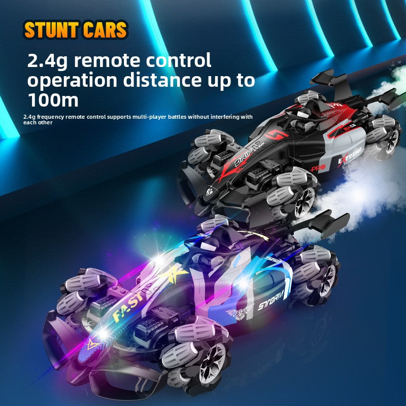 Kids' F1 RC Stunt Car - High-Speed Racing, Drift, Spray, 4WD Climbing Off-Road Vehicle