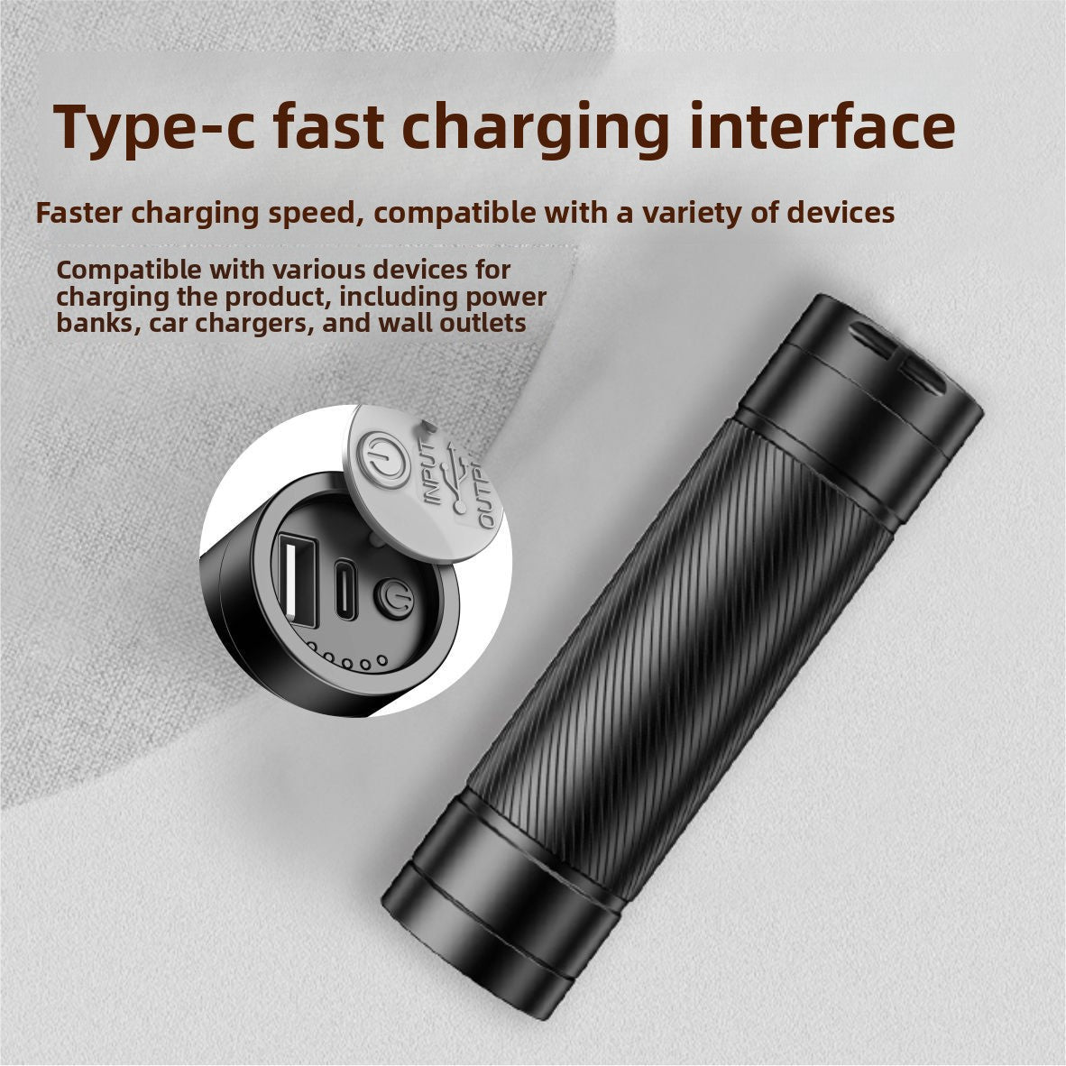 2-in-1 Flashlight & Hand Warmer - An ultra-bright, long-lasting, and portable outdoor light with a built-in heating function