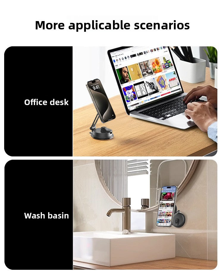 New Suction Cup Magnetic Phone Holder for Car, Universal Multi-functional Dashboard Mount for Center Console Navigation