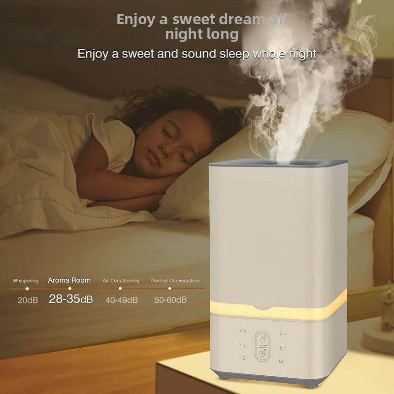 Customized humidifier with large mist output, high capacity, constant humidity, warm mist, ultrasonic technology, and UV sterilization