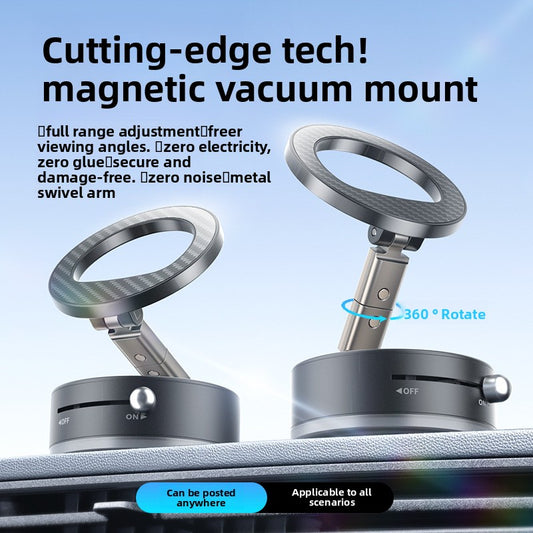 Vacuum magnetic suction stand multi-angle 360 rotation folding car navigation stand desktop phone stand multifunctional