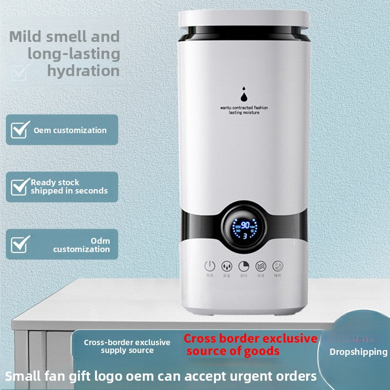Top-fill air humidifier, 4-liter desktop humidifier for home use, quiet for bedrooms, air-conditioned rooms, and office aroma diffuser