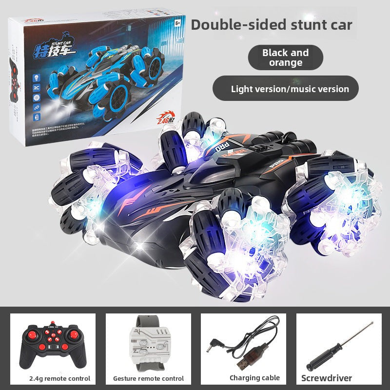 Double-Sided Stunt Drift Light Remote Control Car, Children's 4WD Off-Road Vehicle, 2.4G Remote Control Electric Stunt Toy