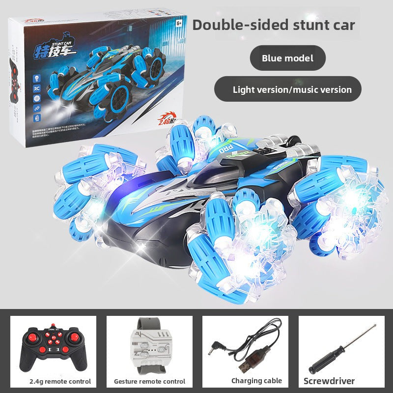 Double-Sided Stunt Drift Light Remote Control Car, Children's 4WD Off-Road Vehicle, 2.4G Remote Control Electric Stunt Toy