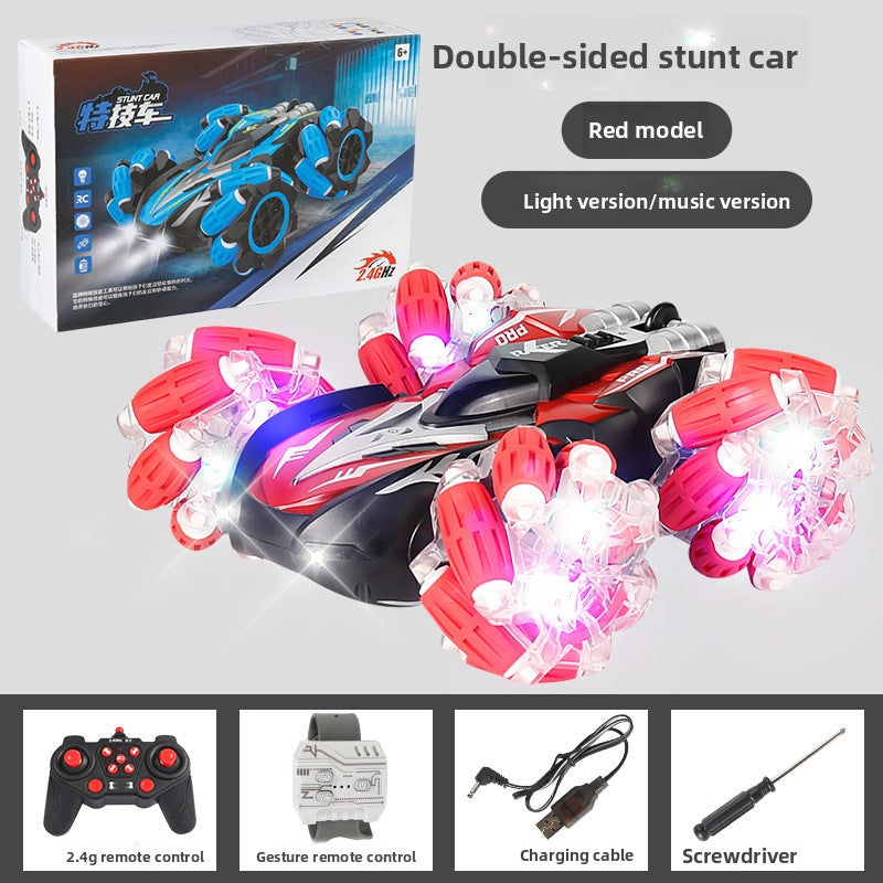 Double-Sided Stunt Drift Light Remote Control Car, Children's 4WD Off-Road Vehicle, 2.4G Remote Control Electric Stunt Toy