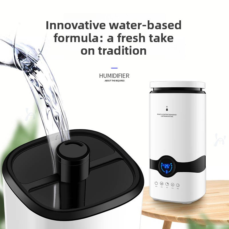 Top-fill air humidifier, 4-liter desktop humidifier for home use, quiet for bedrooms, air-conditioned rooms, and office aroma diffuser
