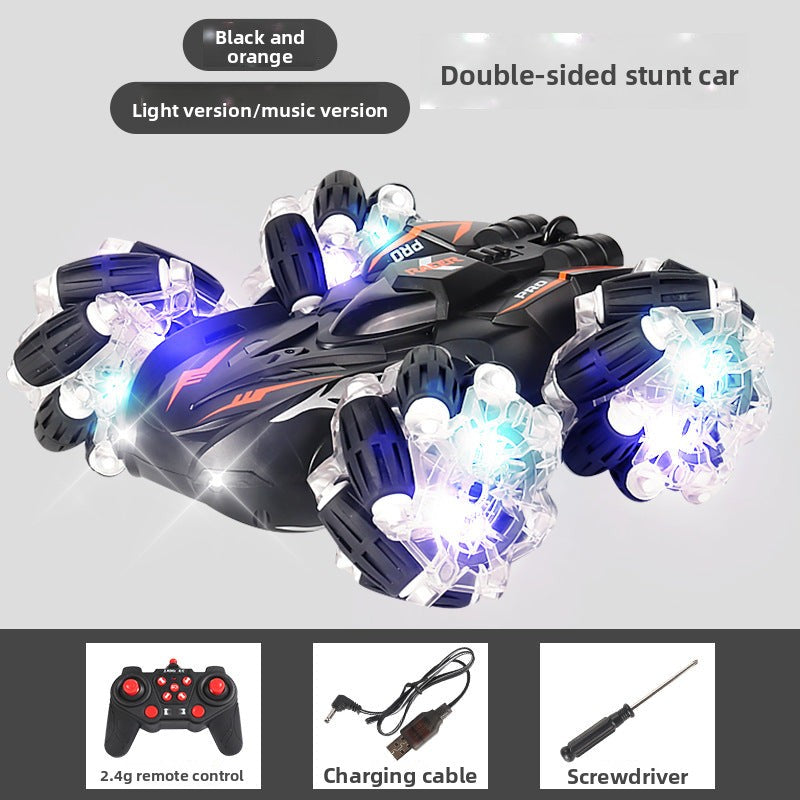 Double-Sided Stunt Drift Light Remote Control Car, Children's 4WD Off-Road Vehicle, 2.4G Remote Control Electric Stunt Toy