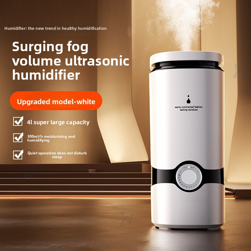 Top-fill air humidifier, 4-liter desktop humidifier for home use, quiet for bedrooms, air-conditioned rooms, and office aroma diffuser