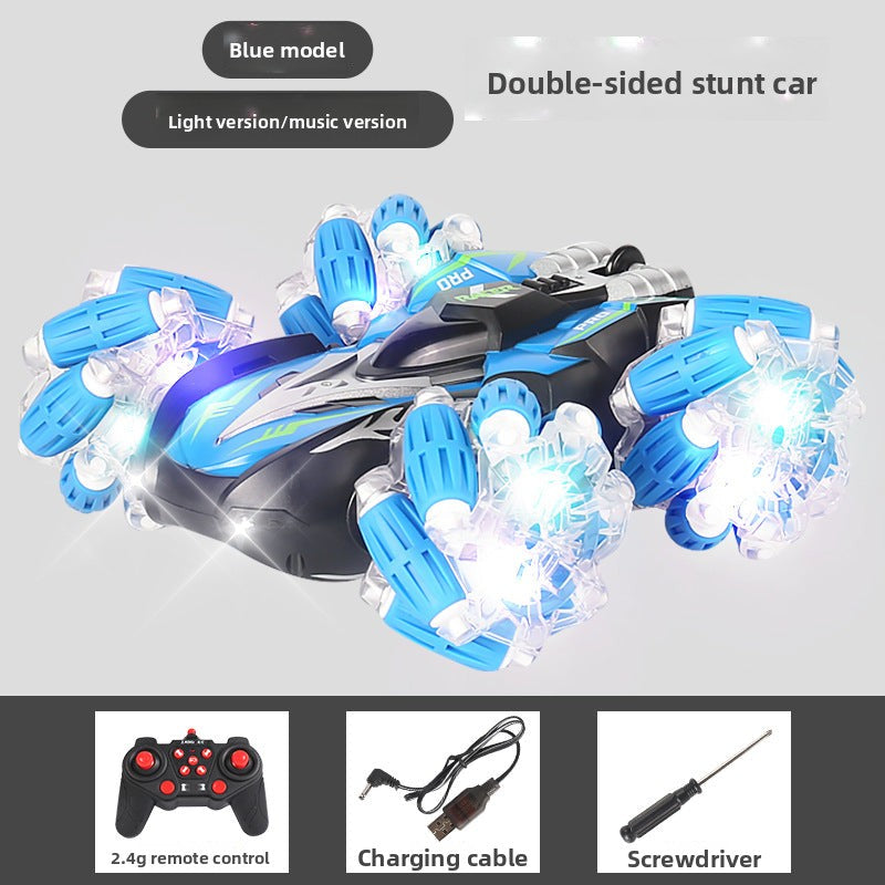 Double-Sided Stunt Drift Light Remote Control Car, Children's 4WD Off-Road Vehicle, 2.4G Remote Control Electric Stunt Toy